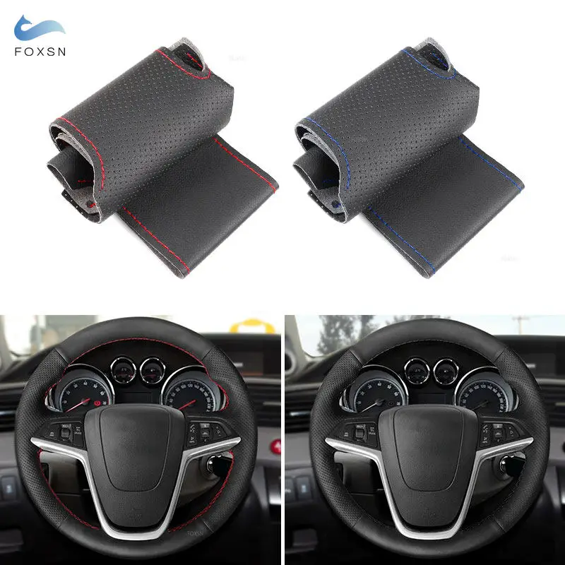 Perforated Microfiber Steering Wheel Cover Trim For Opel Vauxhall Holden Astra J 2009-2015 Meriva B 2010-2017 Zafira C 2011-2016