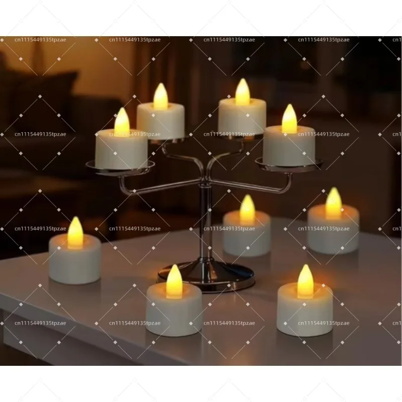 12Pcs LED Flickering Tea Lights, Votive Candle Lights for Indoor Home Decoration