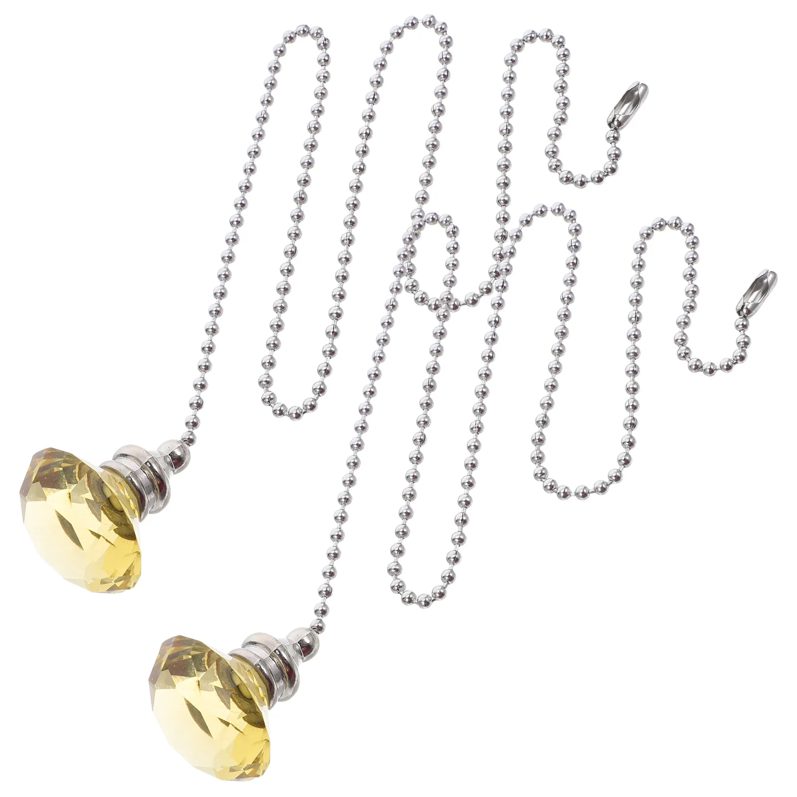 

2Pcs Crystal Decorative Ceiling Fan Pull Chain Extender Fan String Pull Cord for Ceiling Lights Decorative Chain Extenders