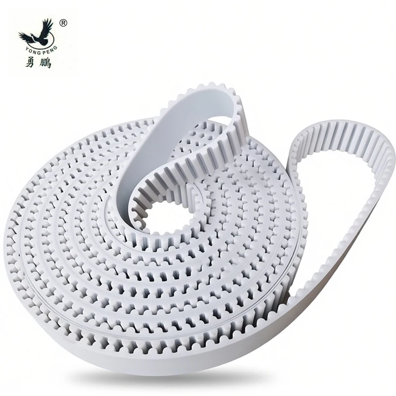S8M Open End Timing Belt Length 20 Meters Width 10 mm Color White PU Polyurethane with Steel Core Pitch Fit for S8M Pulley