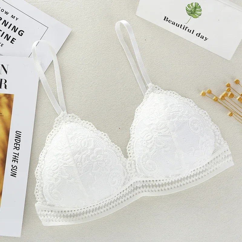 Floral Lace Bralette Sexy Bras For Women Lace Bra Female Underwear Soft Intimates Deep V Brassiere Sexy Lingerie Push Up Bra