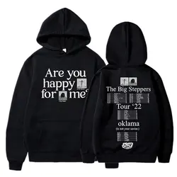 Kendrick Lamar Hoodie Are You Happy for Me The Big Steppers Tour Okalama 2022 Print Hooded Sweatshirts Men's Hip Hop Streetwear