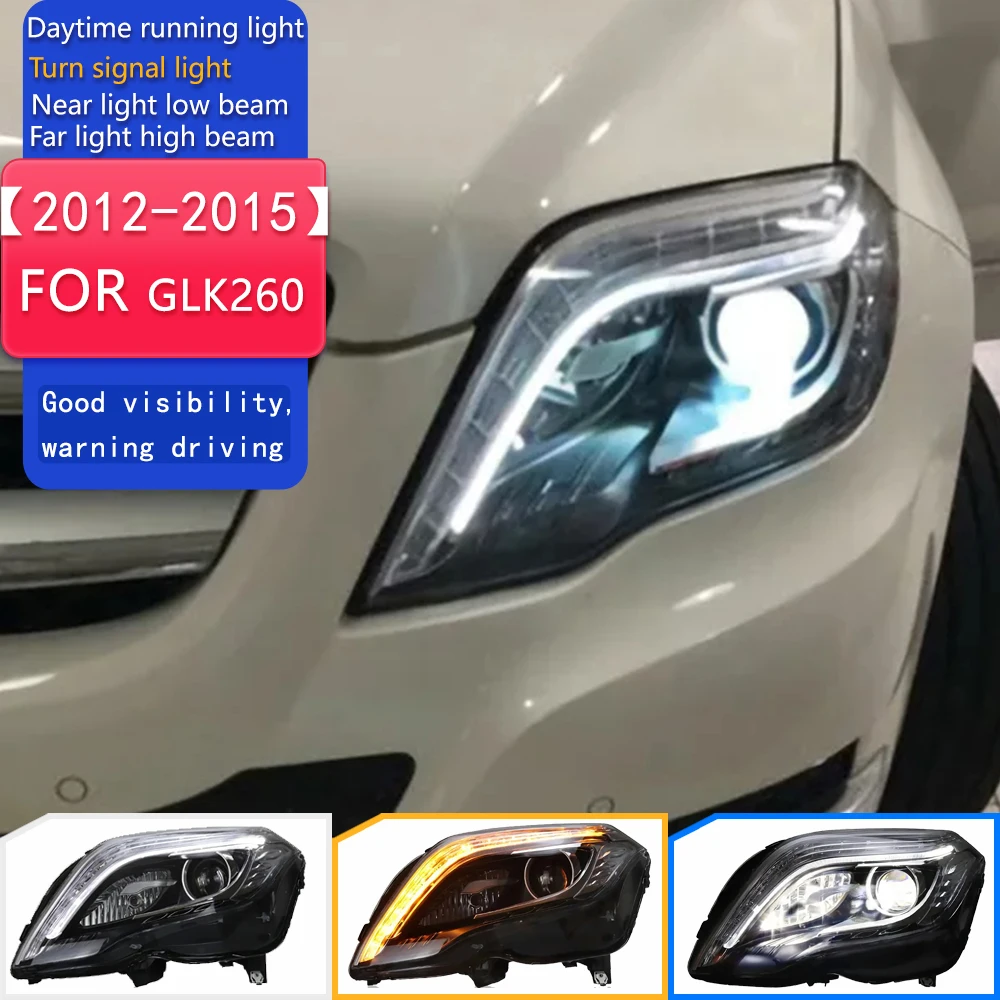 

Стайлинг автомобиля фары для GLK260 2012-2015 X204 GLK300 светодиодные фары светодиодные DRL Hid би ксеноновые автоаксессуары