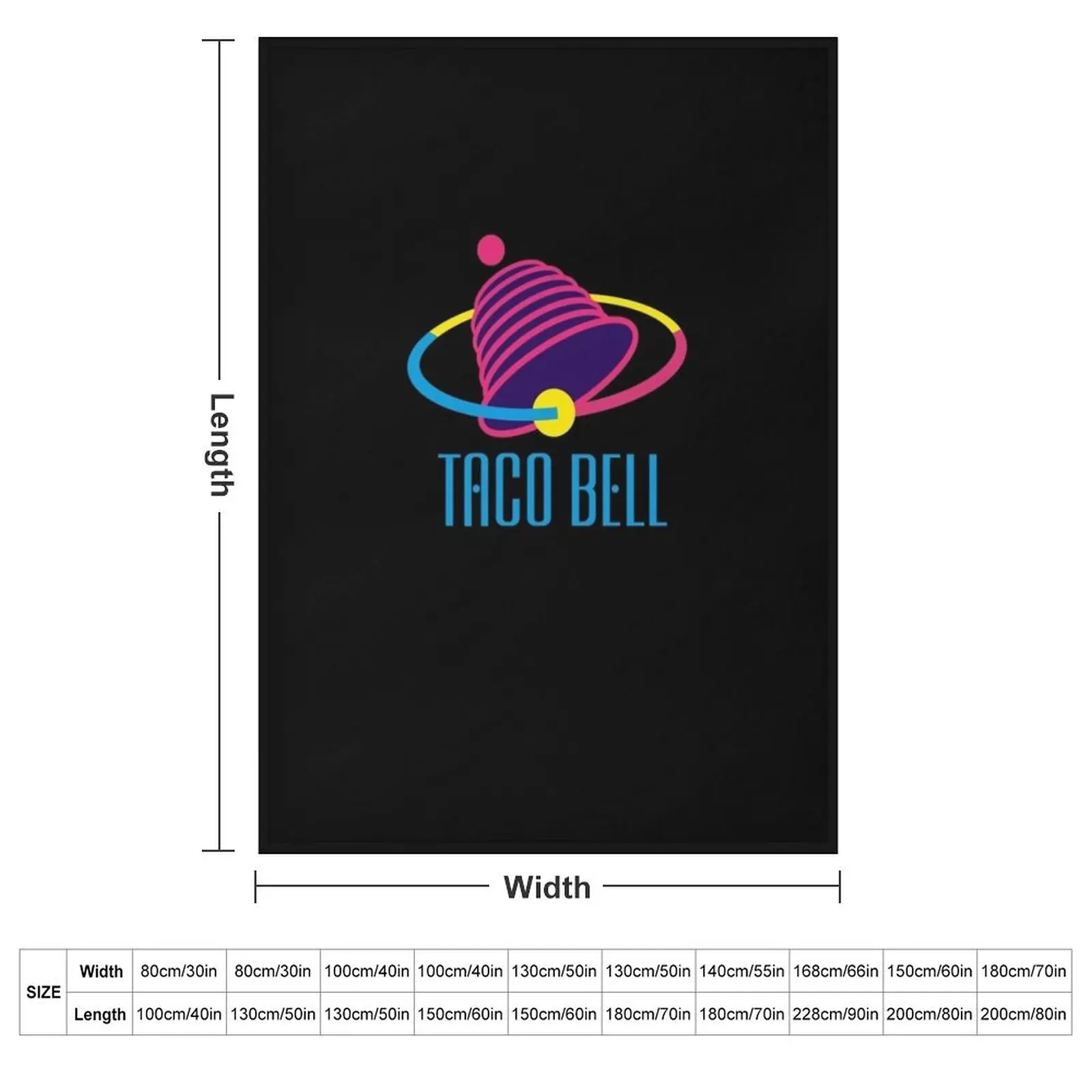 Taco Bell Classic T-Shirt Throw Blanket Bed linens Decorative Sofas Sofas Bed covers sofa bed Soft Big Blankets