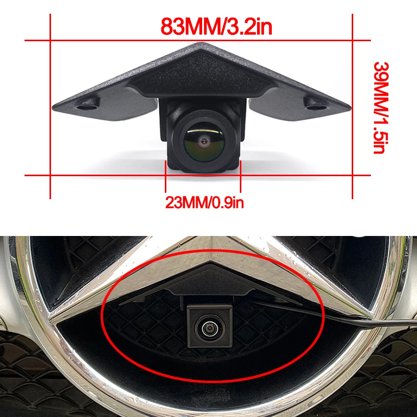 Car Front View Camera For Mercedes-Benz Vito Viano A B C E Class GL SLK GLK HD Night Vision Waterproof Parking LOGO Front Camera