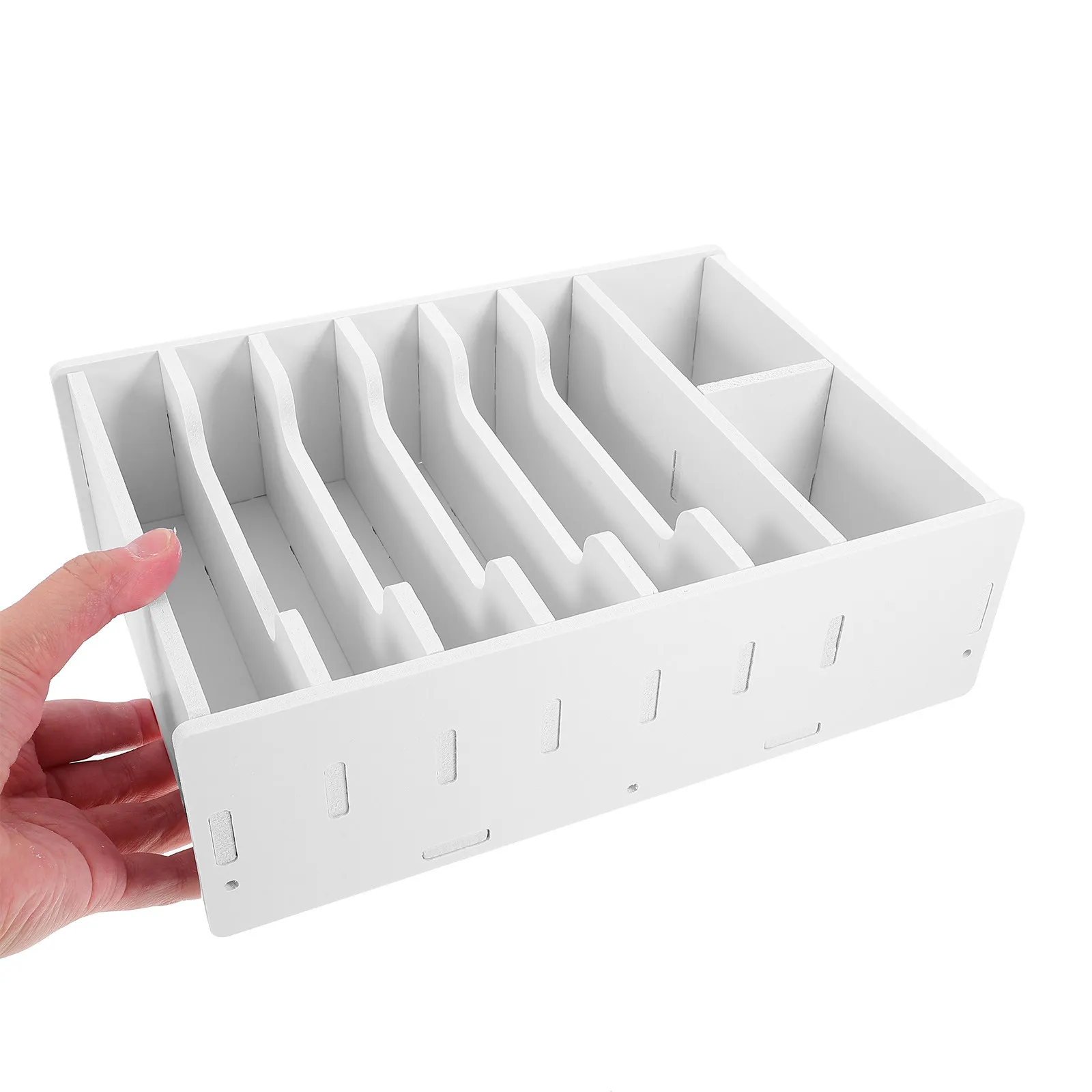 2pcs-white-cash-organizer-box-8-compartment-bill-and-receipt-holder-for-office-desk-money-storage-small-horizontal-plastic-money