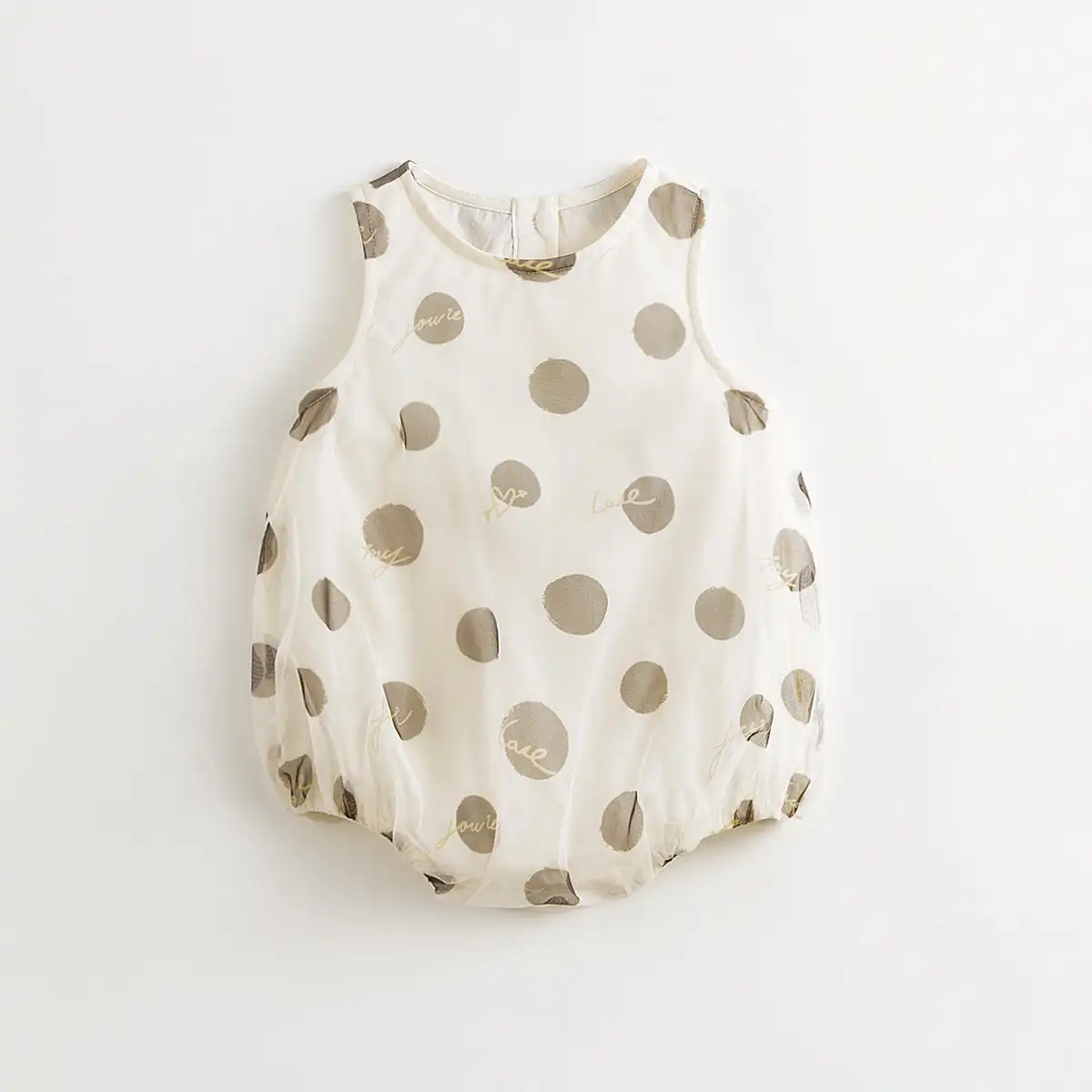 

MARC&JANIE Girls Micah Polka Dot Mesh Bodysuit Baby Hoodie for Summer French Series 240731