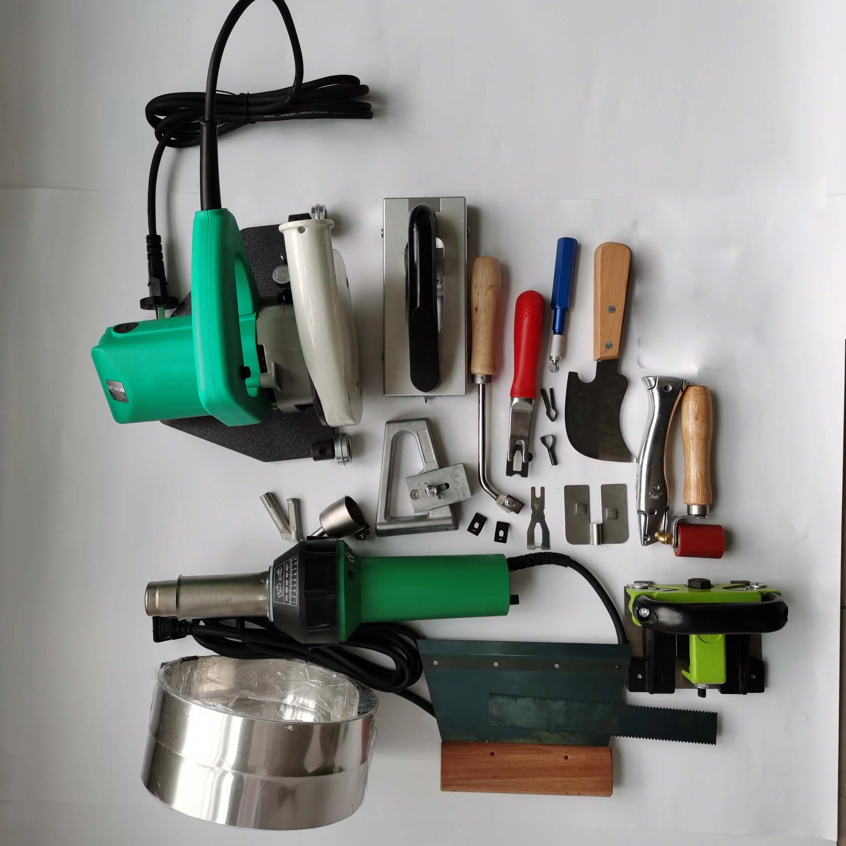 Plastic Vinyl Flooring Hot Air Welding Kits With Electric Groover,Heat  ,Carpet Trimming Skiving Knife Moon Knife-in Stock
