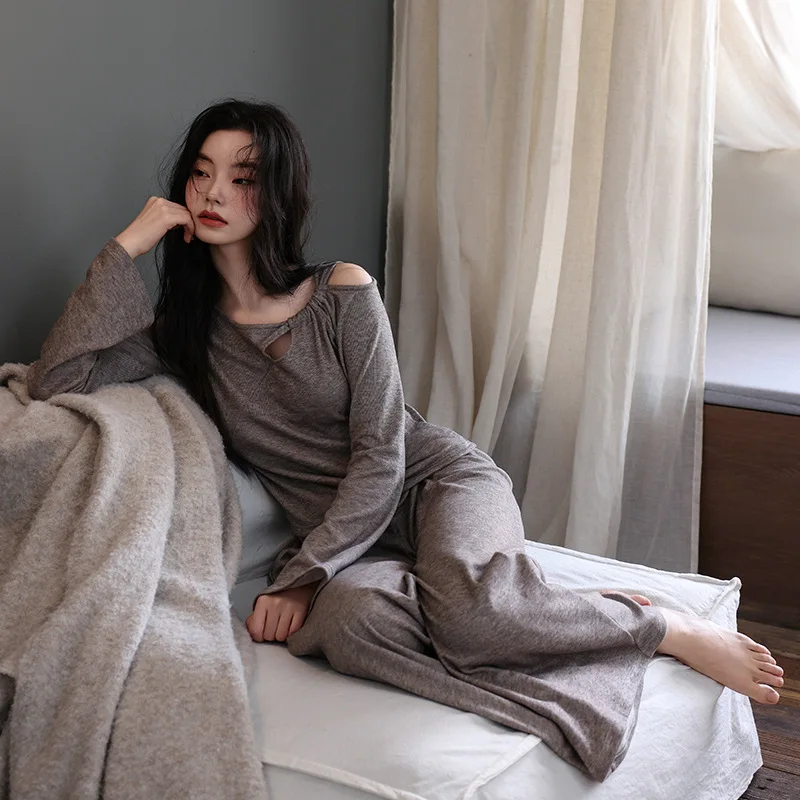 

Женский комплект термобелья, зимняя теплая одежда с подогревом, облегающая домашняя одежда из шнурков, большие размеры