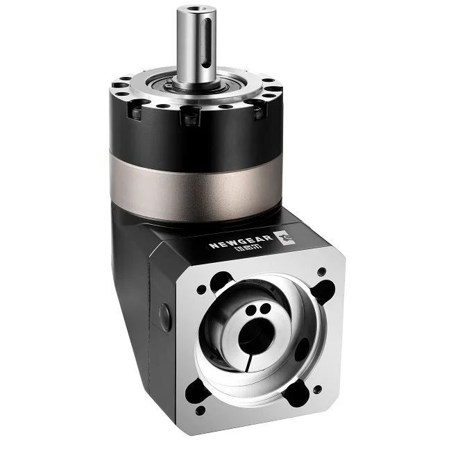 Round Flange Precision Backlash Ratio 1:10 Right Angle Planetary Gear Reducer For Servo Motor Stepper Motor