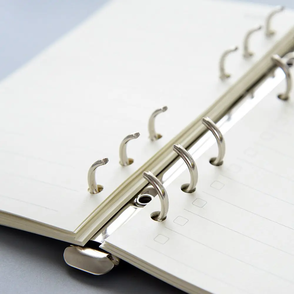 Stationery Office Supplies Notepad Accessory Refillable Binder Clip Loose-leaf File Folder Ring Binder Notebook Binding Hoops