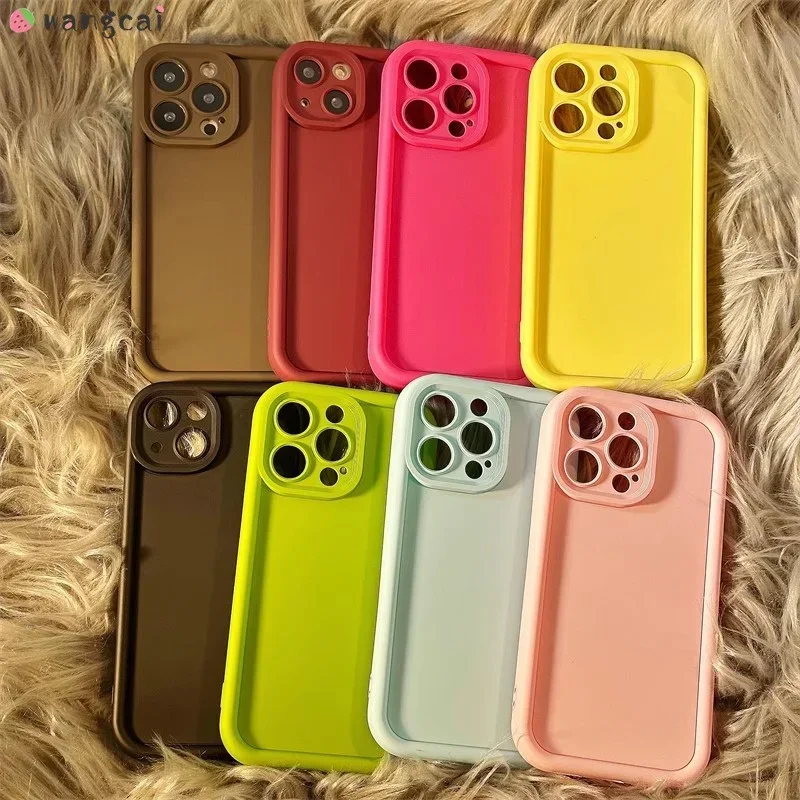 For Samsung Galaxy A05S A15 A10 M10 A7 A10S A20S A22 A32 M32 F42 Phone Case 3D Stereo Solid Color Matte Thicken Silicone Case