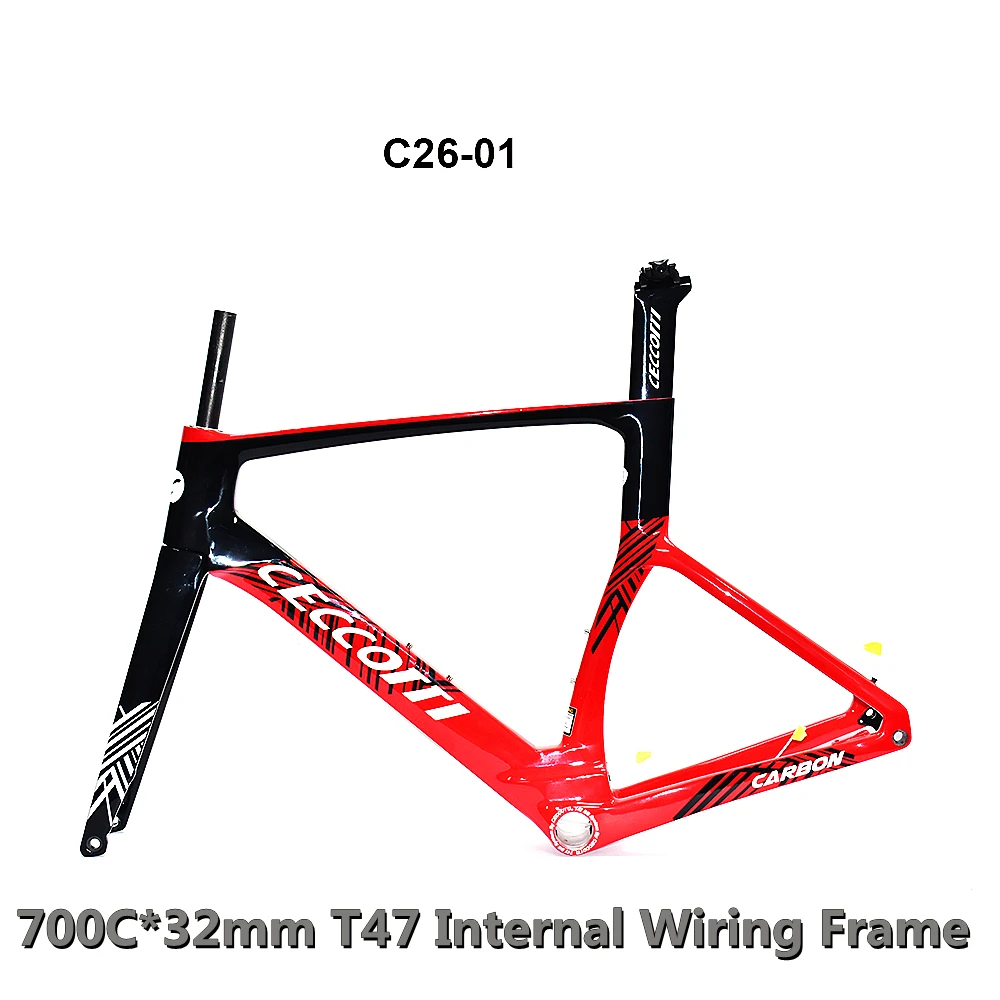

Carbon Road Bicycle Frame with Bottom Bracket, Full Hidden Cable Line, Disc Brake, T47 Bottom Bracket