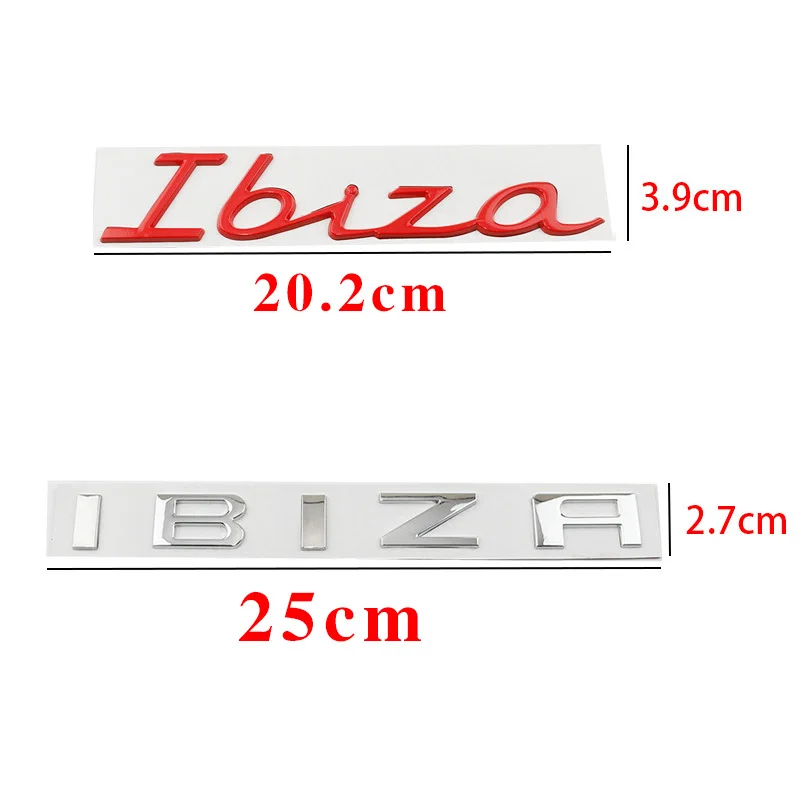 Car 3D Metal Trunk Words Letters Logo Decals Emblem Badge Sticker For Seat IBIZA MK1 MK2 MK3 MK4 MK5 MK6 6j 6l 6f 6k Accessories