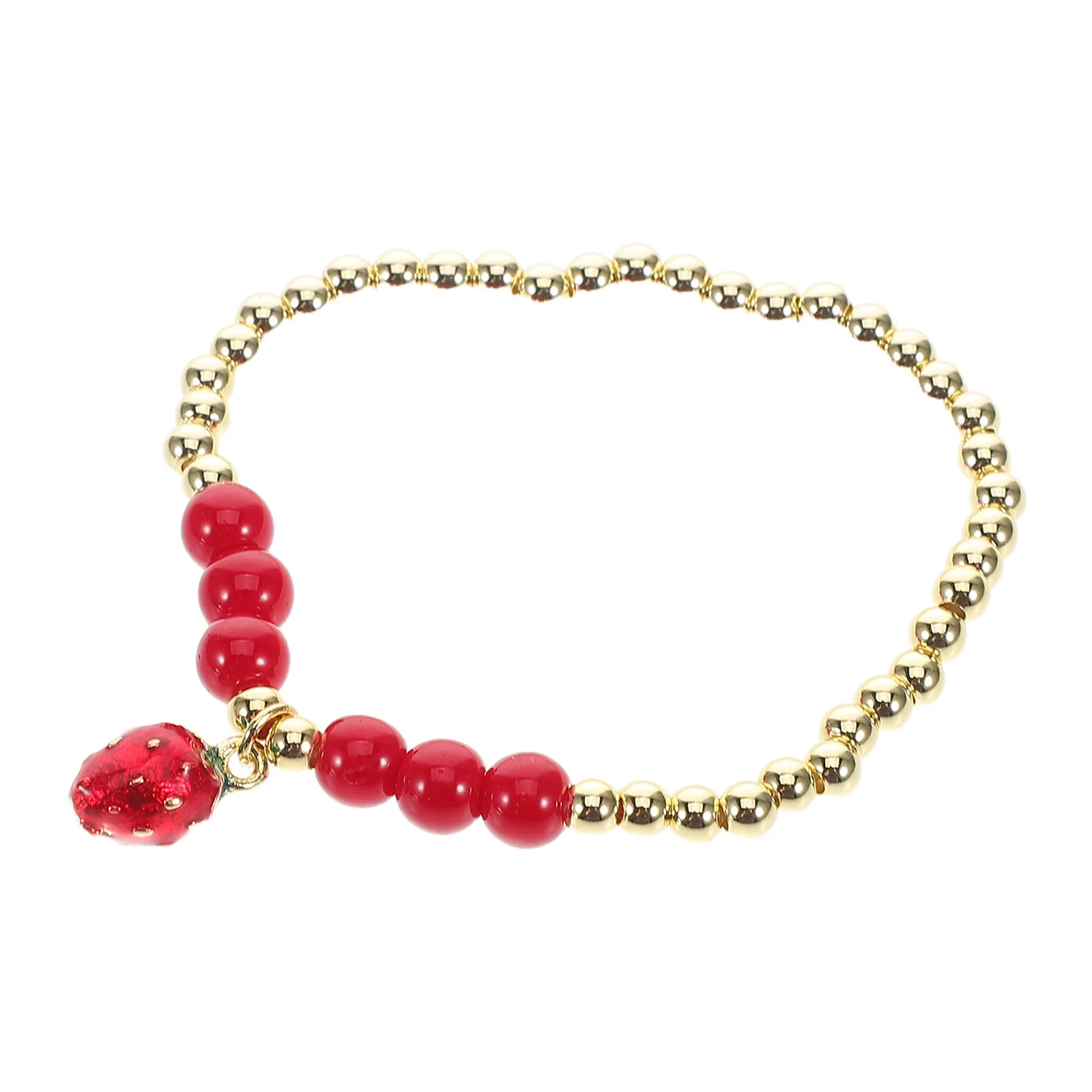 

Strawberry Beaded Bracelet for Women Trendy Ladies Charm Bracelet Fruit Wrist Chain Stylish Fashion Jewellery Ladies Jewellery