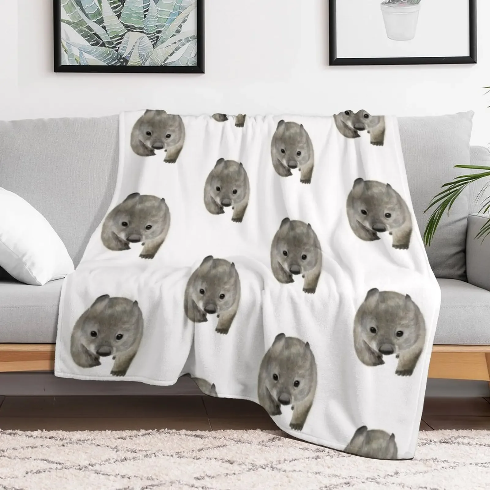 Cuddles the wombat Throw Blanket Blankets Sofas Of Decoration for babies Blankets