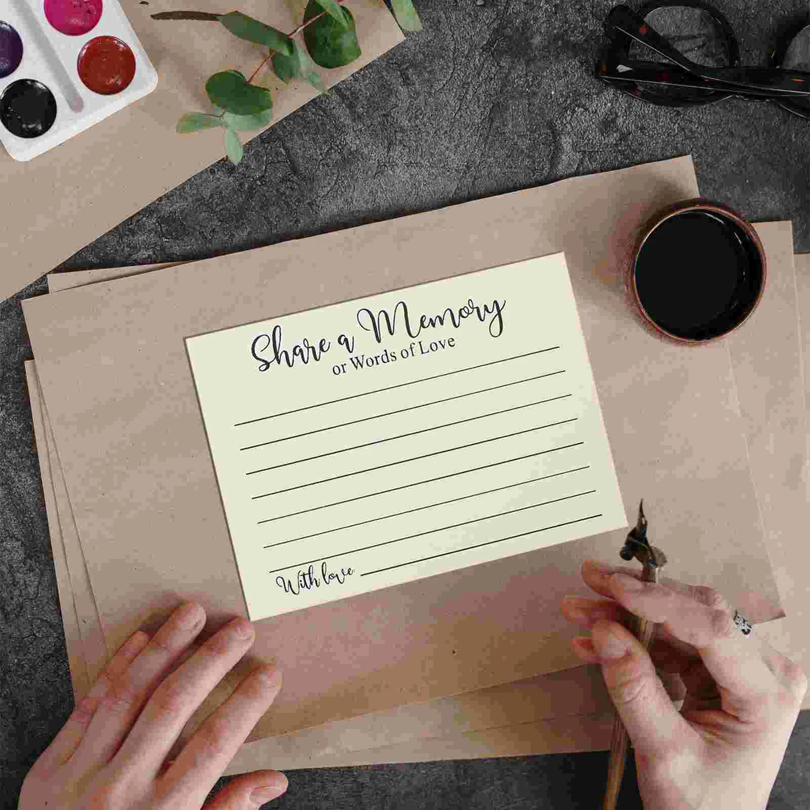 

50 Sheets Celebration Cards for Graduation Funeral Message 1 Pack/50 Writing Gift Paper