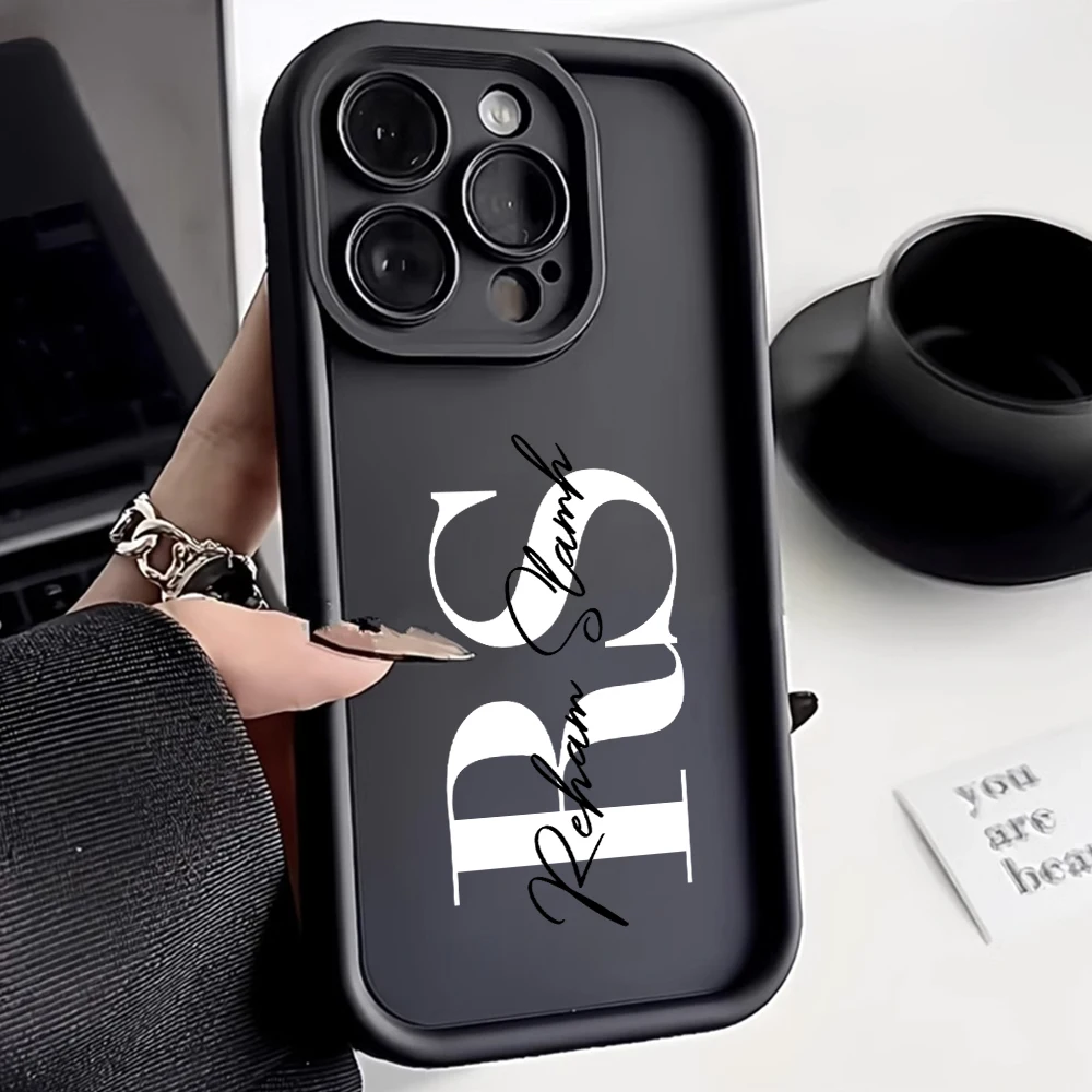 Custom Silicone Phone Case For iPhone 13 15 11 12 14 16 Pro Max 7 8 Plus XR XS X SE 2020 DIY Personalised Customized Name Cover