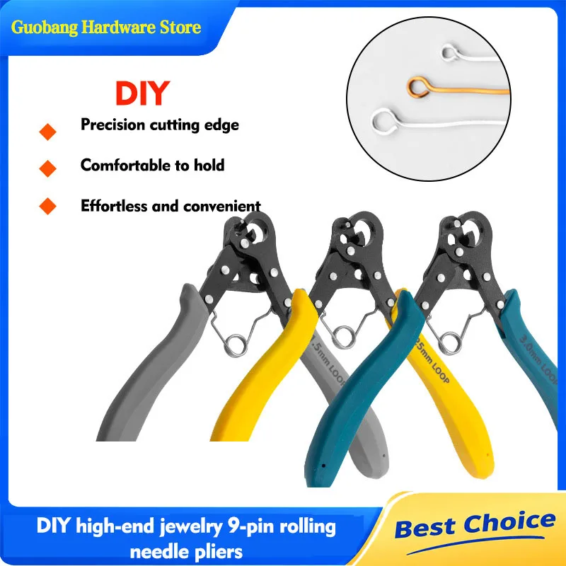 9 Pin Wire Looping Pliers DIY Jewelry Making Tool for Earrings Beading Wire Wrapping 1.5/2.25/3.0mm