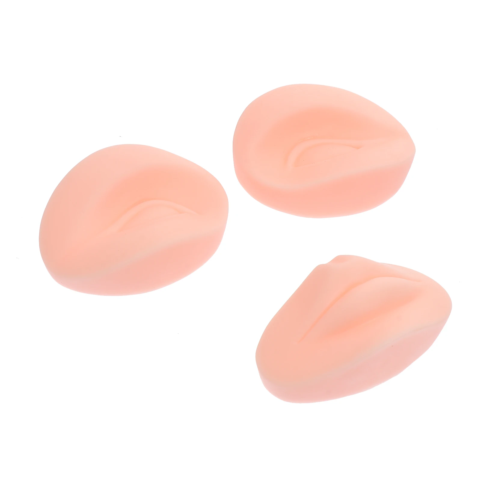 

3 Pcs Lip Simulated Skin Practice Artificial Fake Makeup Silicone False Supplies Major