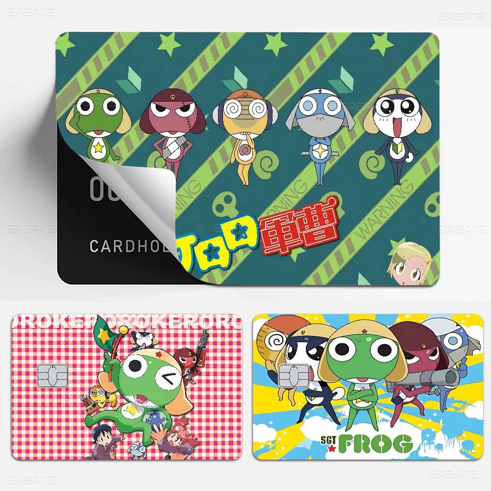Anime Keroro Gunsou Cartoon Credit Card Skin Stickers for Bank Card Bus Metro Card Sticker Waterproof Women Gift