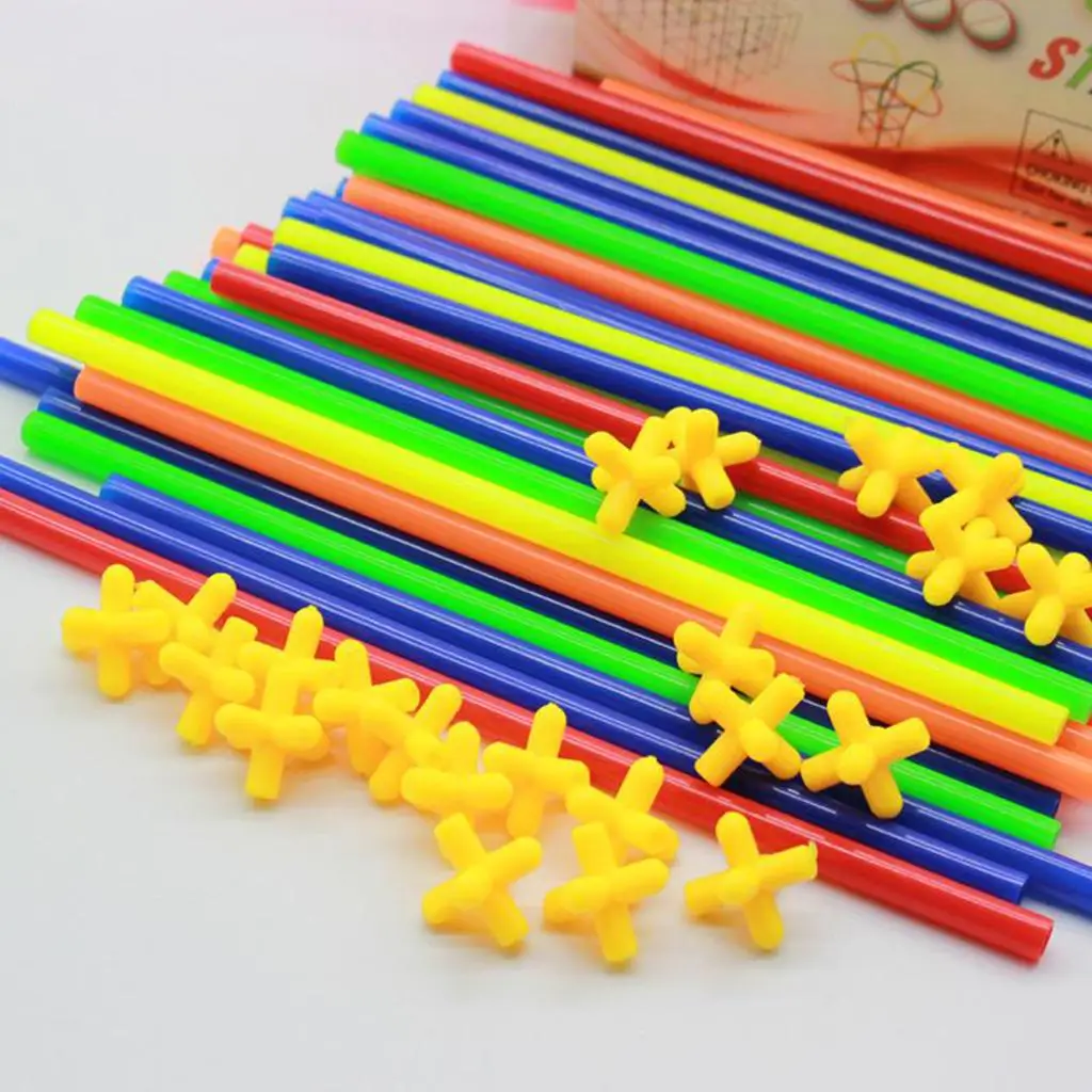 

Set Straw Constructor Kit Stem Fort Building Toy Development