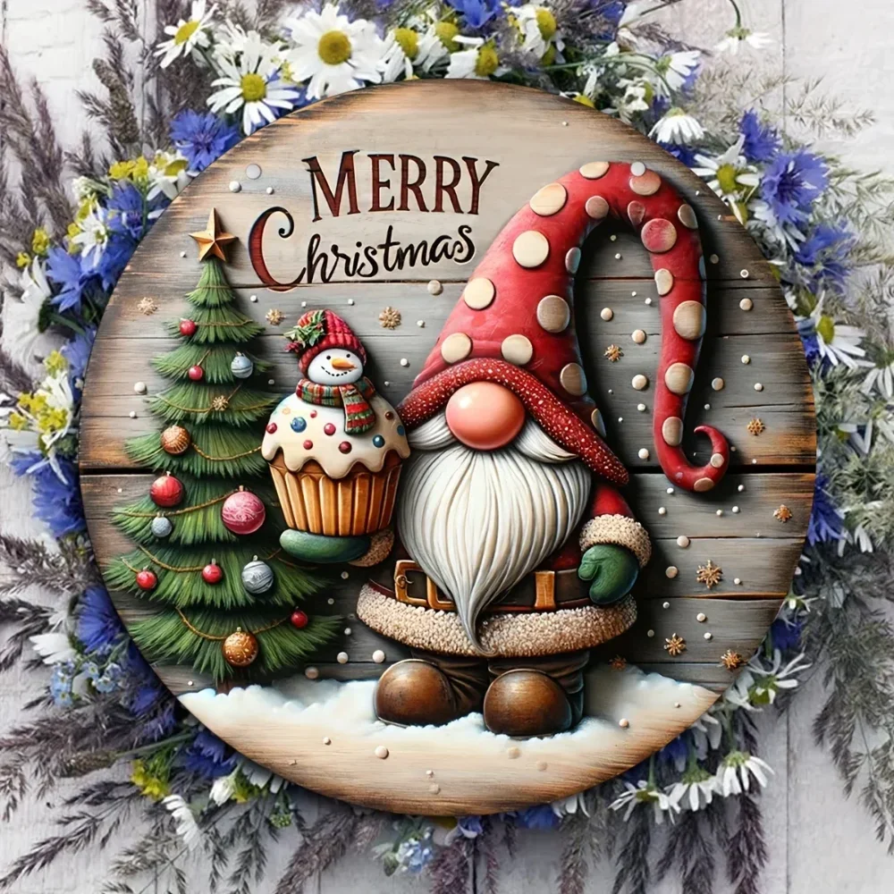 1 STÜCK Weihnachtsdekorationen Metallschild Frohe Weihnachten Schild Hängende Feiertagsdekoration Festliche Wandkunst Weihnachtsschild für den Winter