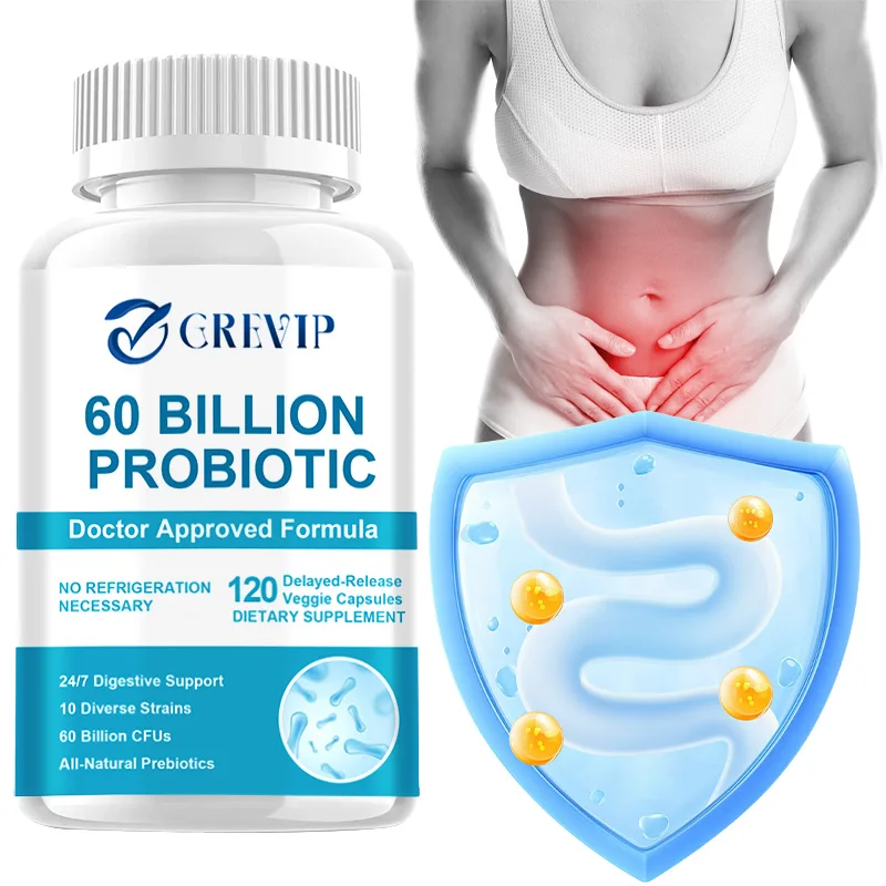 60 Billion Probiotics - Promote Bowel Regularity, Balances Gut Flora, Supports Digestive and Intestinal Health, Enhance Immunity