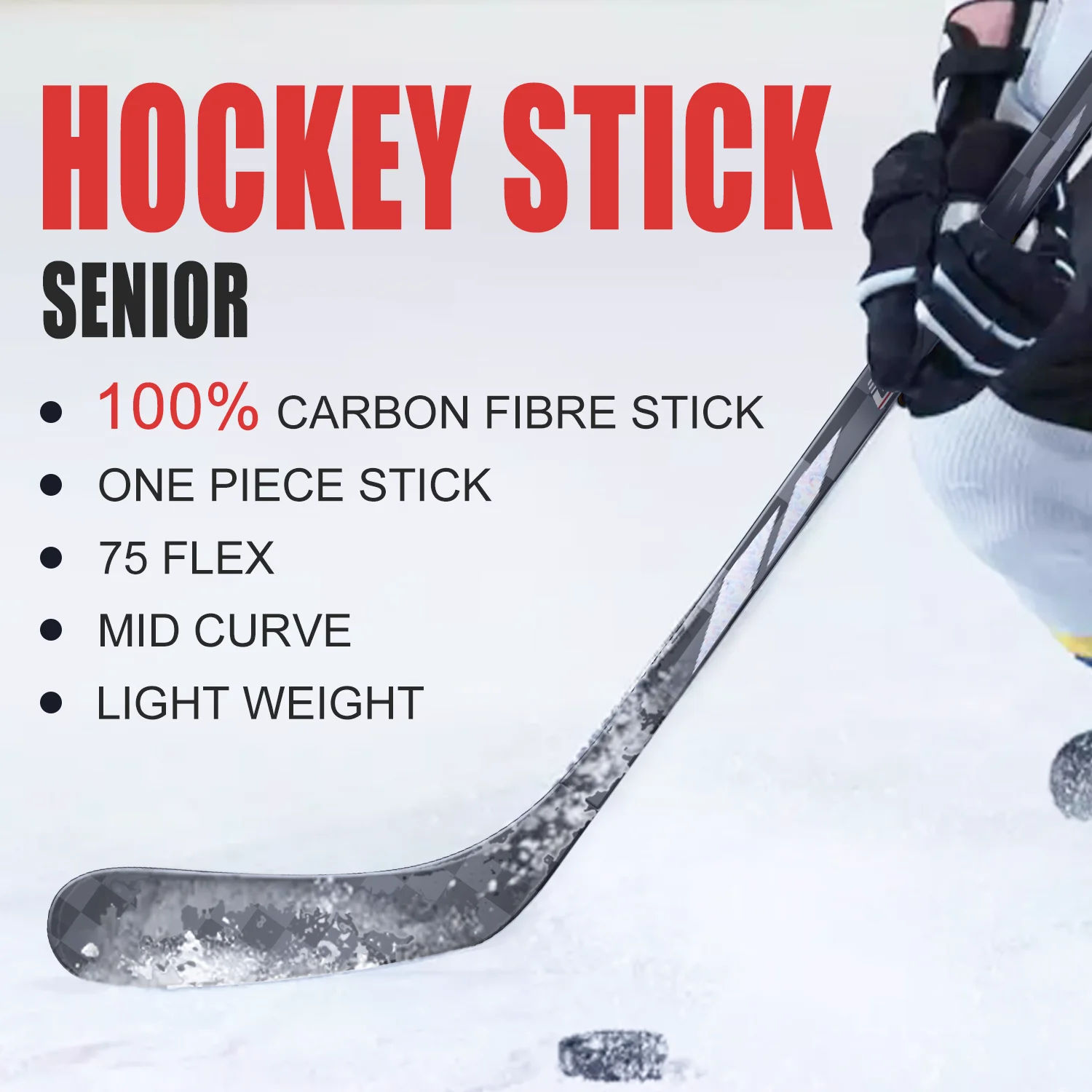 

100% Carbon Fiber Ice Hockey Sticks for Teenagers from Chinese Manufacturer