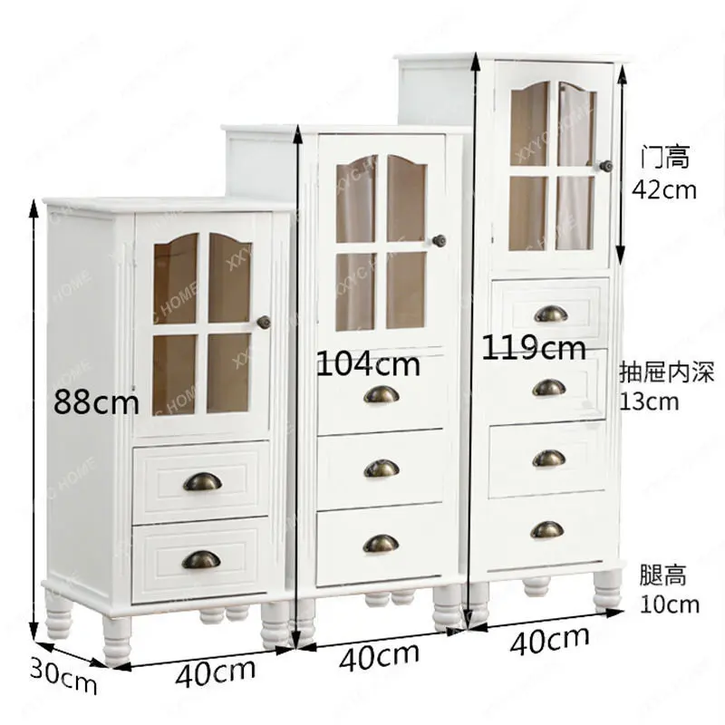 Single Door Wall Living Room Cabinet Simple Multifunctional Glass Door Sideboard Cabinet TV Side Cabinet