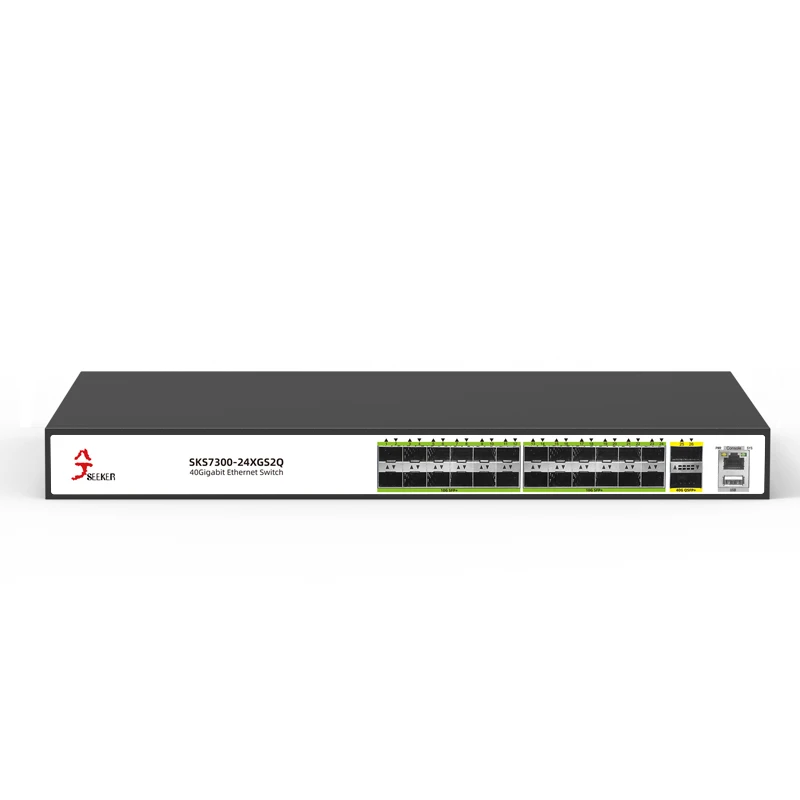 XikeStor L2 Managed Network Switch 24-Port 10G SFP+ 2-Port 40G QSFP+  Enterprise Level Ethernet Switch Support VLAN