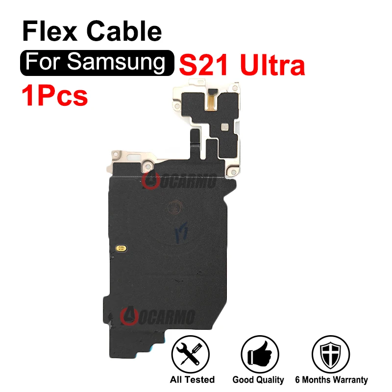 Untuk Samsung Galaxy S21 Ultra S21U Pengisian Nirkabel Kumparan Induksi Modul NFC Bagian Penggantian Kabel Fleksibel