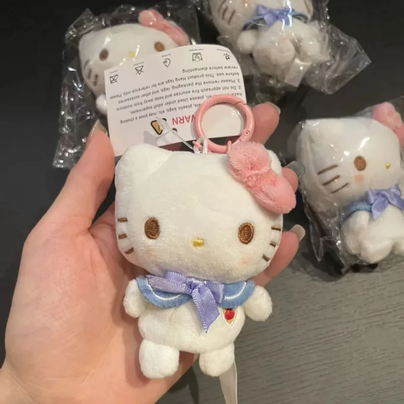 

Kawaii Hong Kong Limited Finger Cover Doll Hellokittys Girl School Bag Pendant Decoration 8cm Mini Toy Keychain Birthday Gift