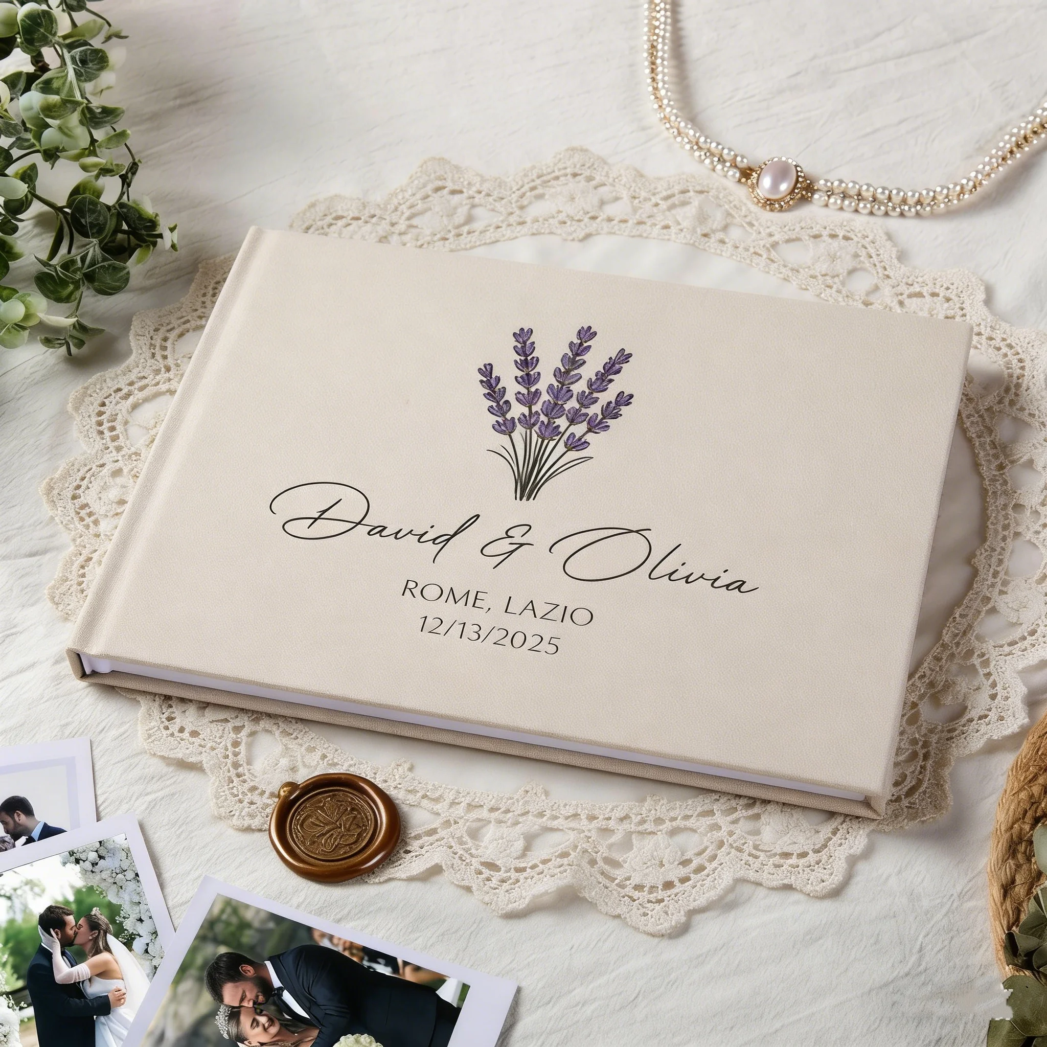 

Свадебная книга пожеланий на заказ - вышивка на льняной ткани цвета шалфея | Книга для записи гостей на свадьбу в стиле Fine Art | Премиальный свадебный сувенир и подарок на память