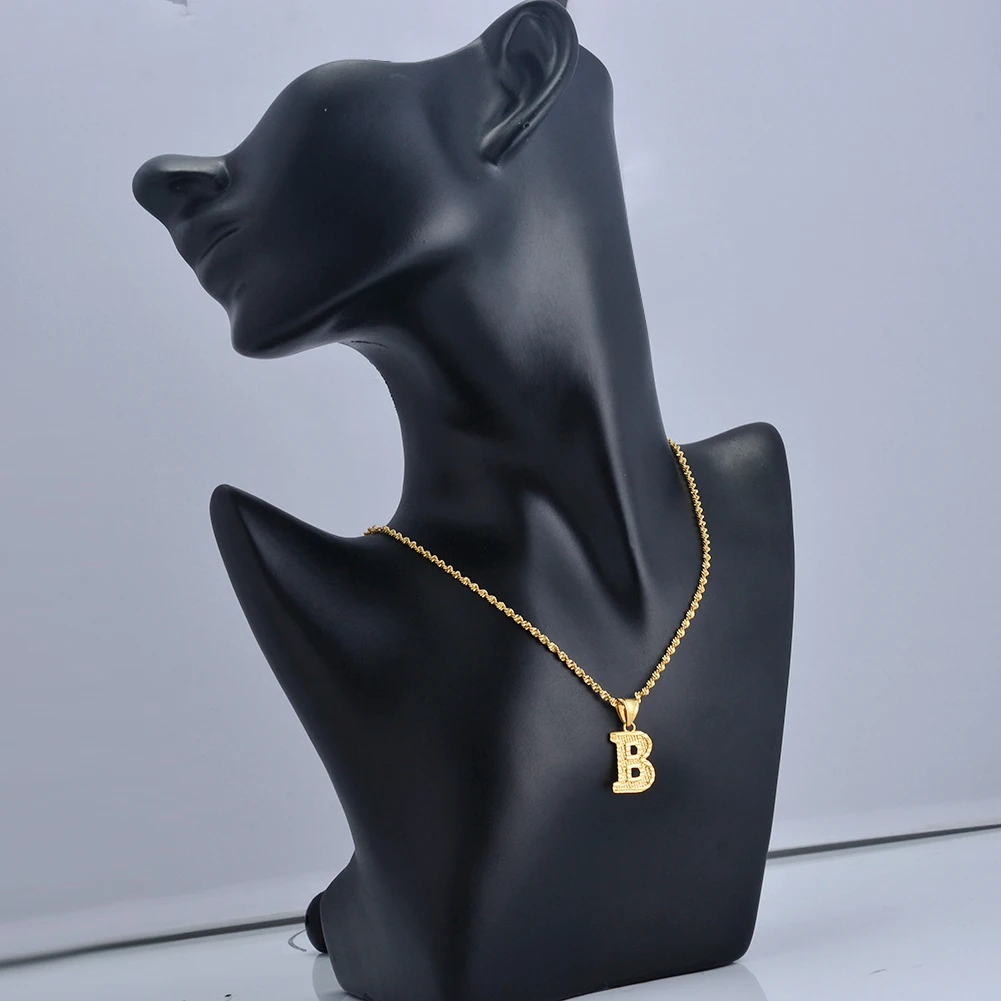 

Dubai Gold Color Letter Necklacefor women/man Gold Color Fashion Couple pendant copper trendy Jewelry gifts p75