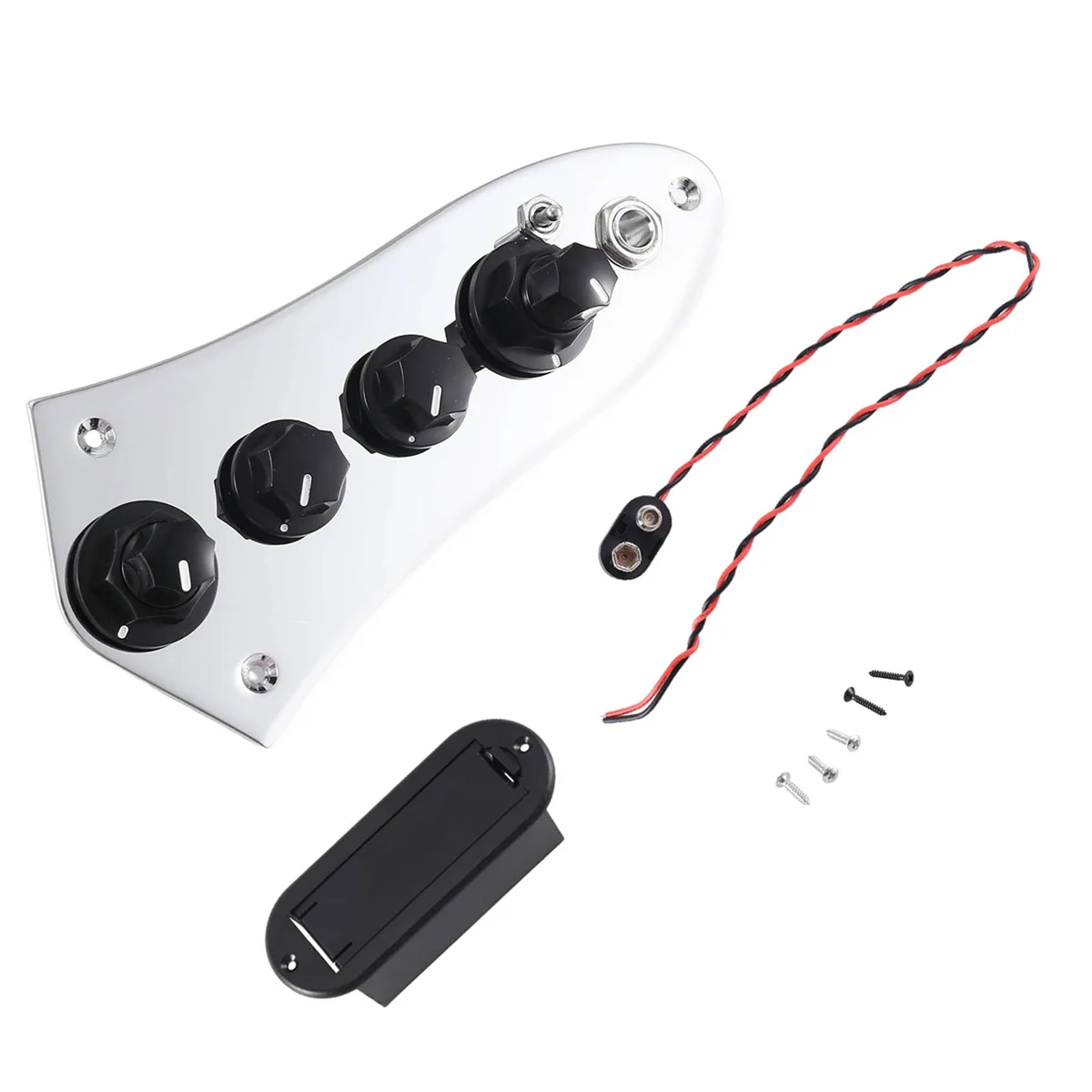 Universal 5 Jazz JB-08 Bass Loaded Control Plate for 4/5 String Bass Guitar Parts