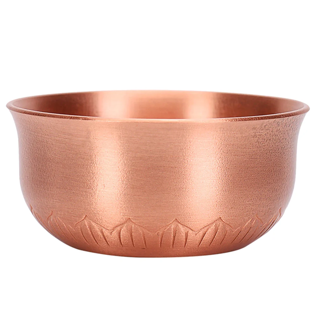 

Copper Teacup Chalice Drinking Cups Gold Decor Metal Golden Wear-resistant Offering Delicate Buddhism Tabletop Pure