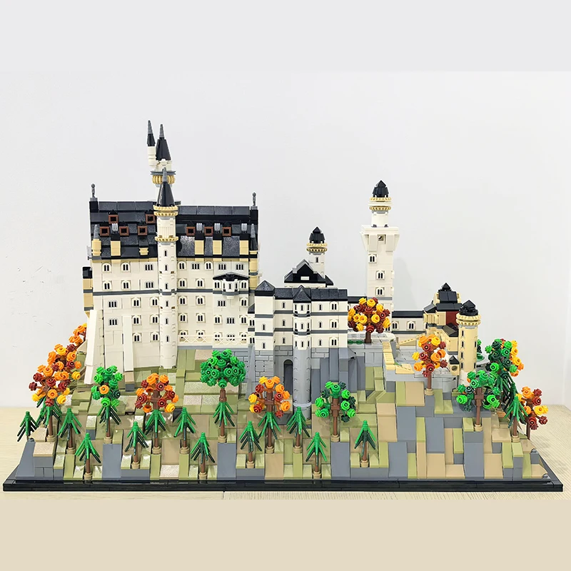 2026 nuevo 3455 Uds Castillo de Neuschwanstein Kit de modelo arquitectónico 21063 Castillo europeo bosque paisaje bloque conjunto para adultos regalo