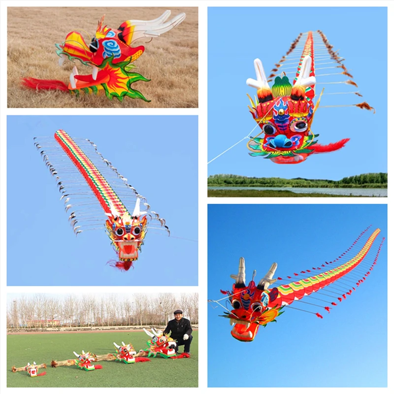 Frete grátis dragão pipa voando pipas chinesas brinquedos tradicional kite dragão kite jogo ao ar livre adultos profissional fábrica de pipas