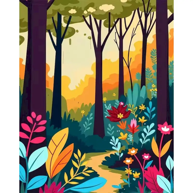 

GATYZTORY Frame Diy Painting By Numbers For Adults Kits Landscape Canvas Painting Coloring By Numbers For Diy Gift Home Decor