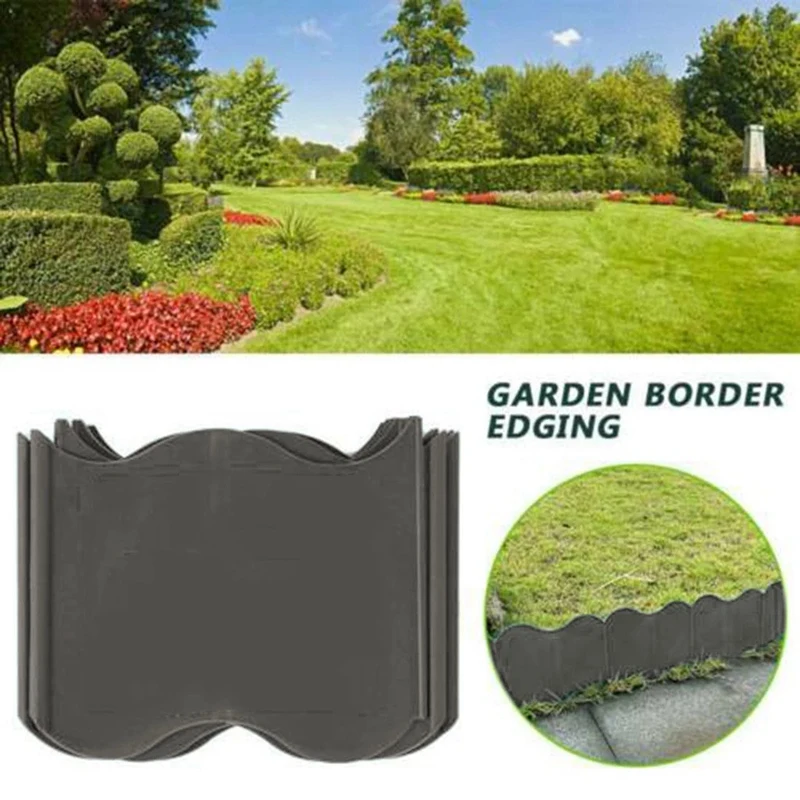 Plastic Lawn Border Edging Garden Grass Edge Fence Wall Fencing, Trellis & Gates Garden Accessories Panting Building