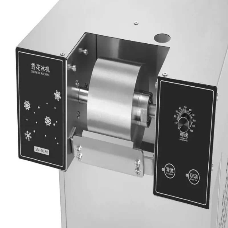Automatic ice shaver for beverage commercial snow ice cream machines, snack snowflake ice cream machines