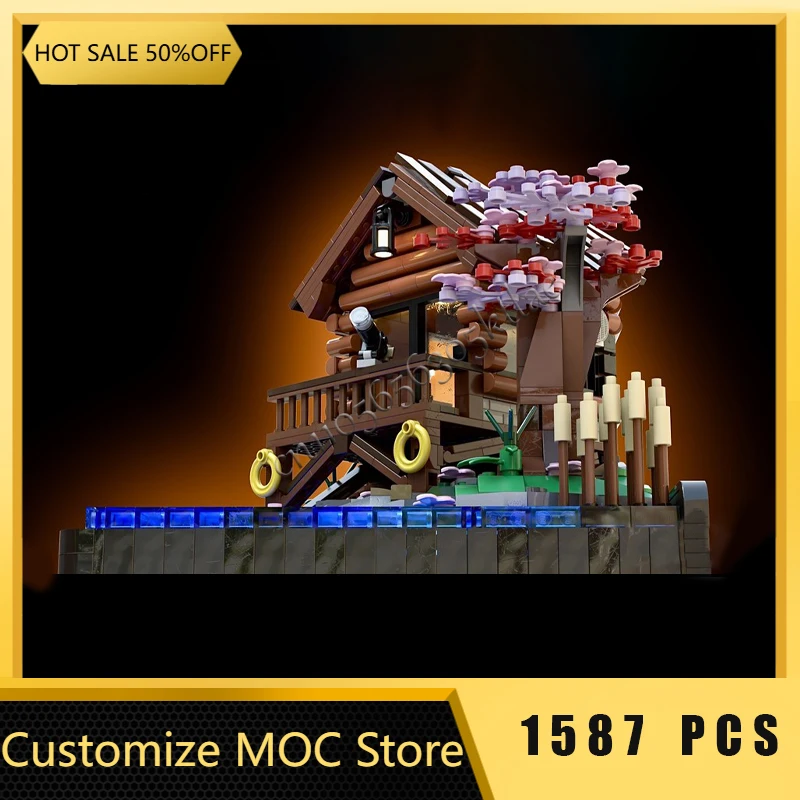 1587 قطعة MOC الهمس الصنوبر بحيرة المقصورة نموذج منزل وحدات اللبنات الاطفال الجمعية عرض اللعب مهرجان مفاجأة هدية #3