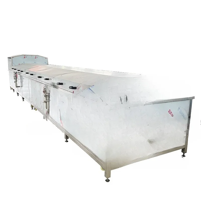 Línea automática de procesamiento y blanqueamiento de brotes de bambú, línea de producción de okra congelada rápidamente