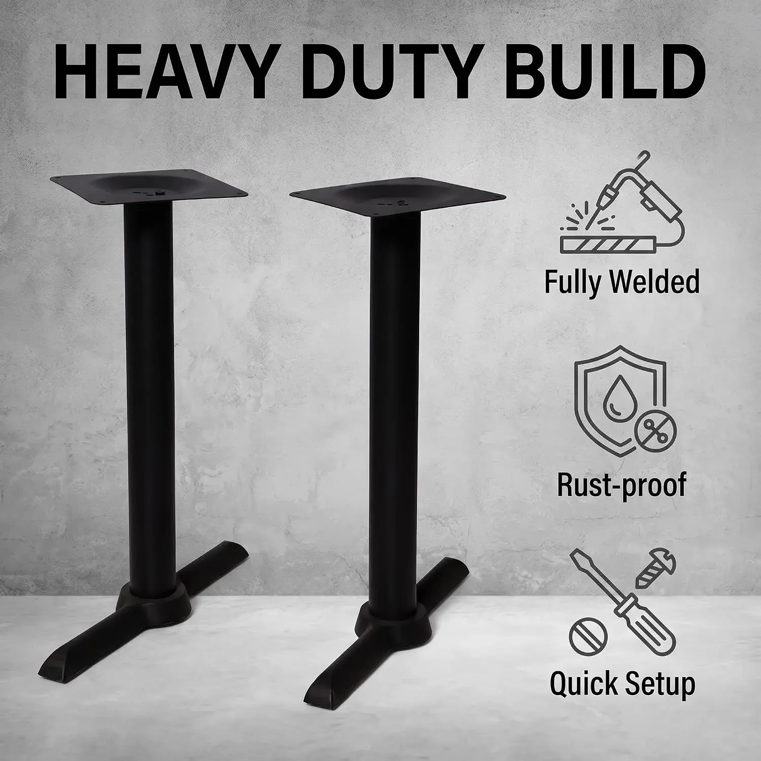 Set of 2 Metal Table Leg 27.7inch Height DIY Modern Furniture Legs for Dining Table Coffee Table Computer Desk Heavy Duty Indust