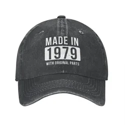 Vintage Made In 1979 Baseball Cap Distressed Cotton Snapback Cap grandad daddy father birthday gifts Summer Unstructured Cap Hat