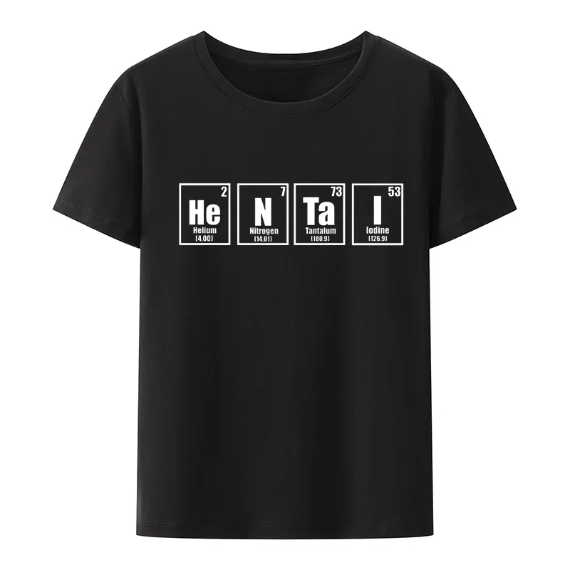 Funny T Shirt Periodic Table of The Elements He N Ta I Print Tops Men T Shirt Ropa Mujer Retro Casual Graphic Cotton T Shirts