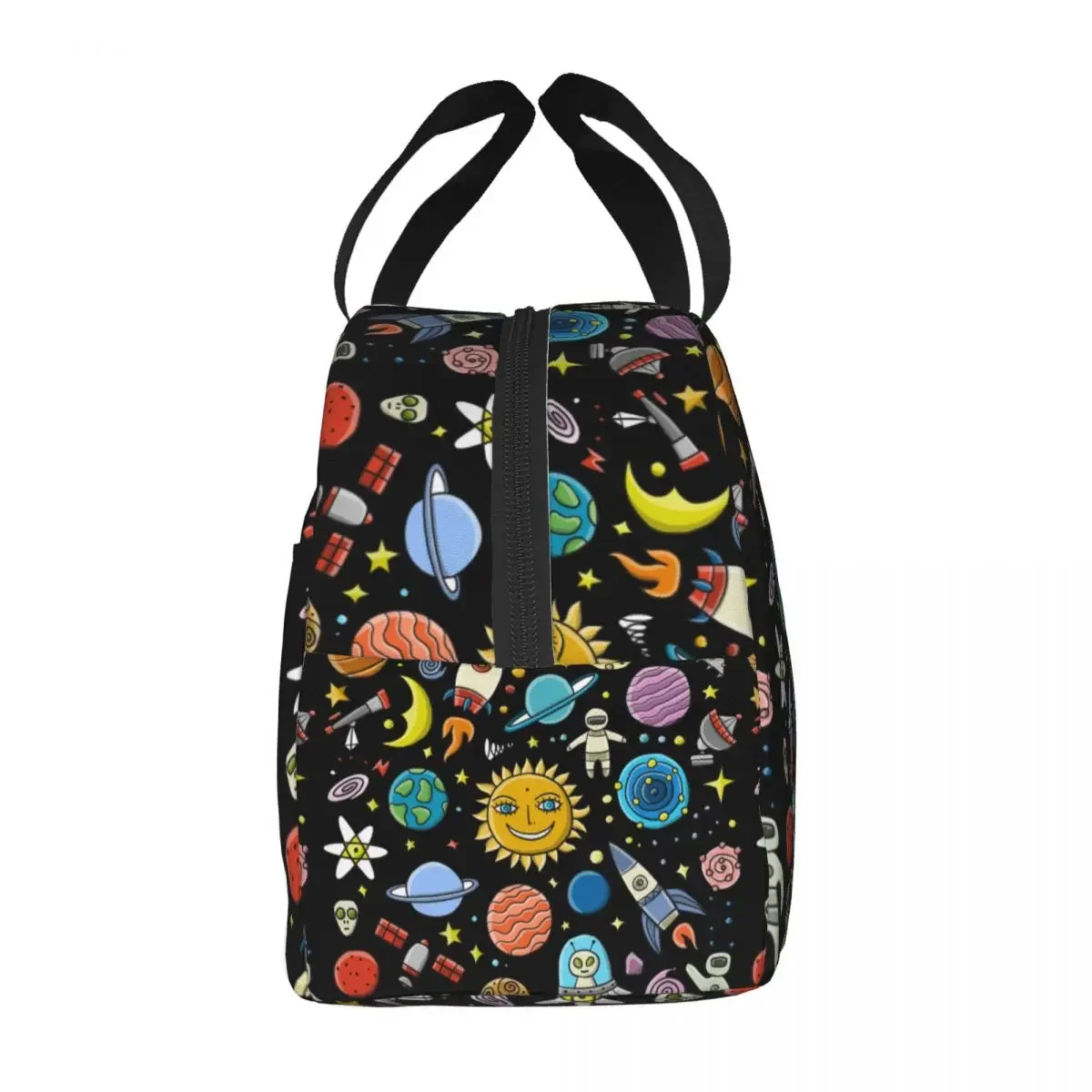 Space Rocket Planet Insulated Lunch Bag for School Picnic Astronaut Spaceship Leakproof Cooler Thermal Lunch Box Women Children