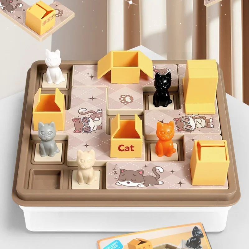 Children'S Board Game Tibetan Cat Catalog Customs Cross Cat Children Space Planning Logical Thinking Training Iq Puzzle Toys