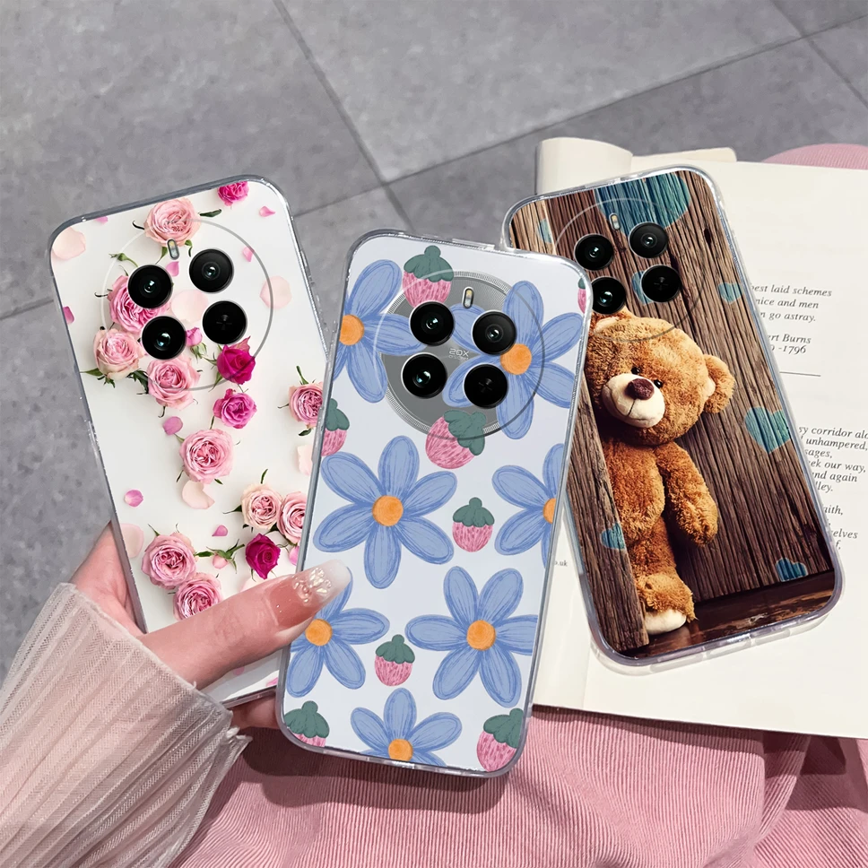 

Чехол для Realme 12 Pro Plus 5G с милыми красивыми цветами, прозрачный мягкий силиконовый чехол из ТПУ для Realme12 Pro Plus 12 Pro 12 Plus 5G Fundas